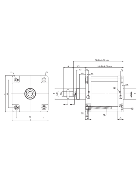 250.500.M.YY WQGB ISO 15552 Pnömatik Silindir (Piston)