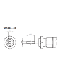 WSSC.HR.20.25 ISO 6432 Alüminyum Gövdeli Pnömatik Silindir (Piston), Dönmez Rotlu