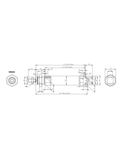 WSSC.M.25.125 ISO 6432 Alüminyum Gövdeli Pnömatik Silindir (Piston) 2