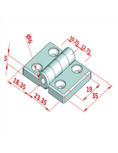 20x25 Plastik Menteşe, İnce Seri 2
