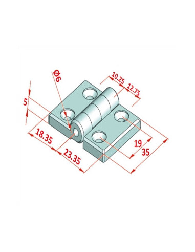 20x25 Plastik Menteşe, İnce Seri