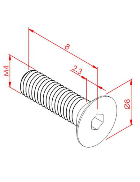 m4x8  Havşabaş Cıvata