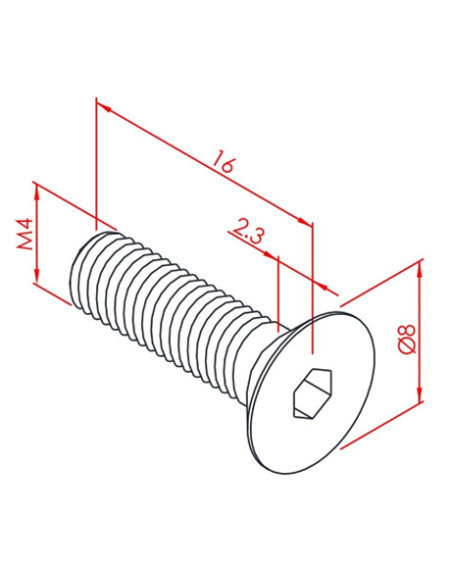 m4x16  Havşabaş Cıvata