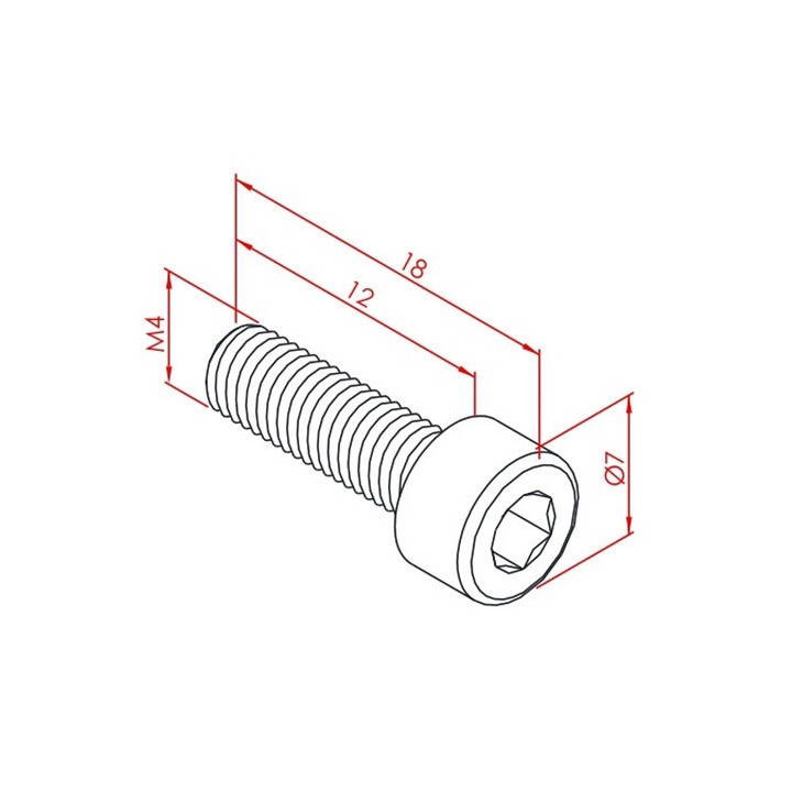 m4x12 İmbus Cıvata