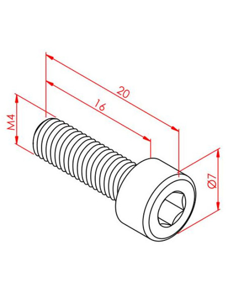 m4x16 İmbus Cıvata