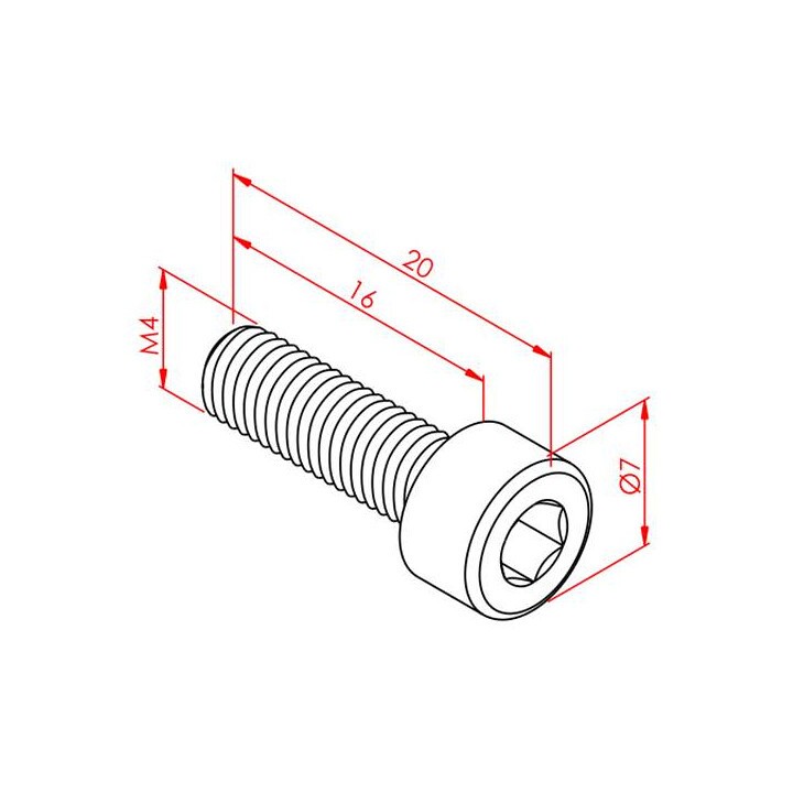 m4x16 İmbus Cıvata