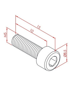 m5x10 İmbus Cıvata