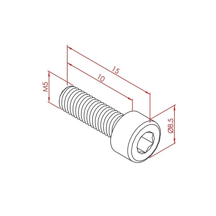 m5x10 İmbus Cıvata