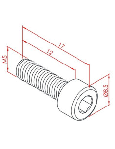 m5x12 İmbus Cıvata