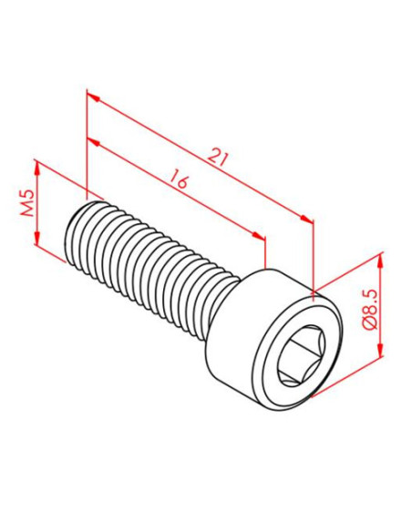 m5x16 İmbus Cıvata