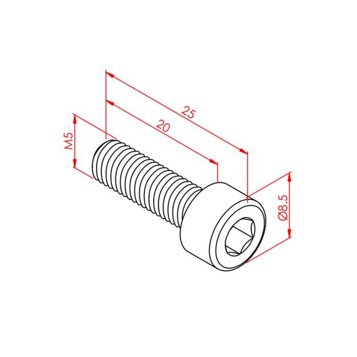 m5x20 İmbus Cıvata