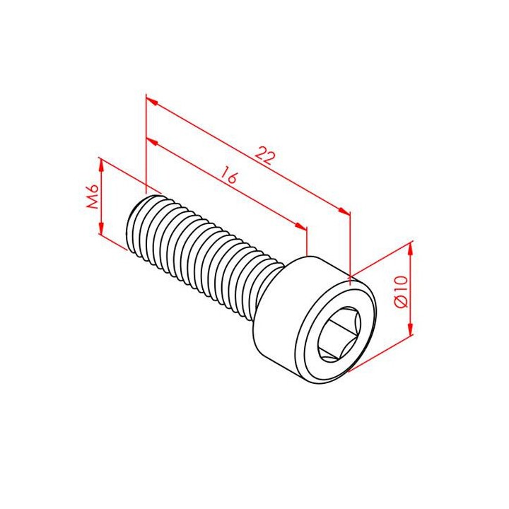 m6x16 İmbus Cıvata