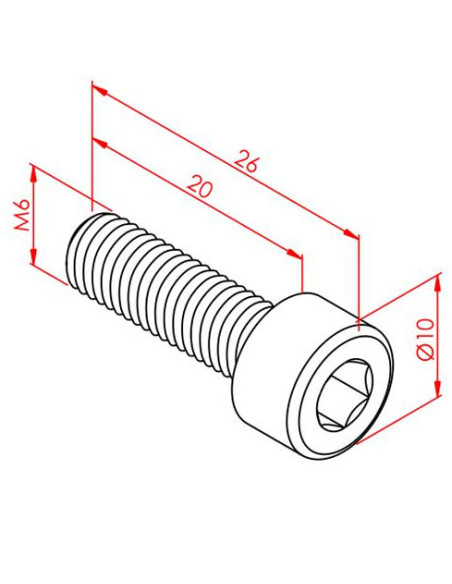 m6x20 İmbus Cıvata