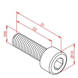 m6x25 İmbus Cıvata