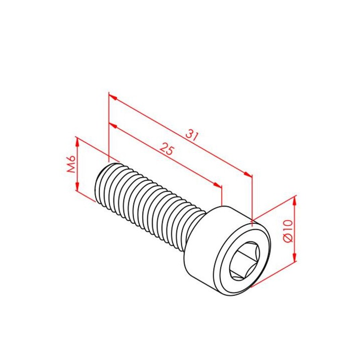 m6x25 İmbus Cıvata