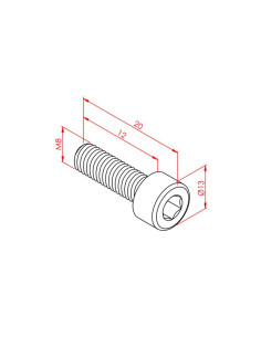 m8x12 İmbus Cıvata