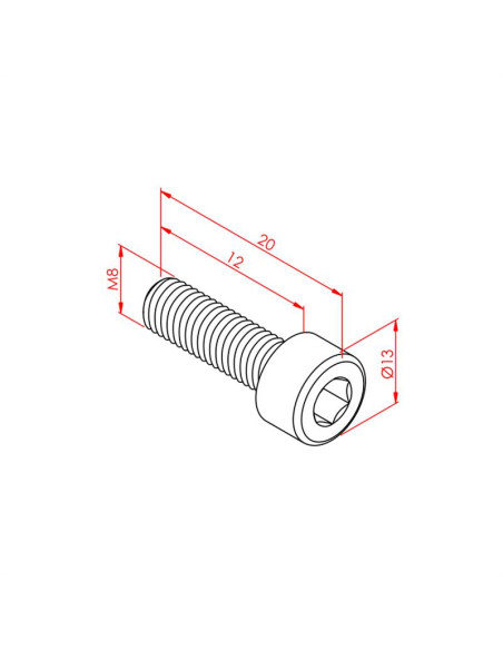 m8x12 İmbus Cıvata