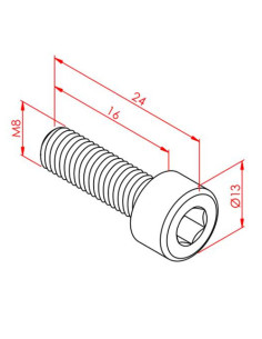 m8x16 İmbus Cıvata