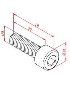 m8x20 İmbus Cıvata
