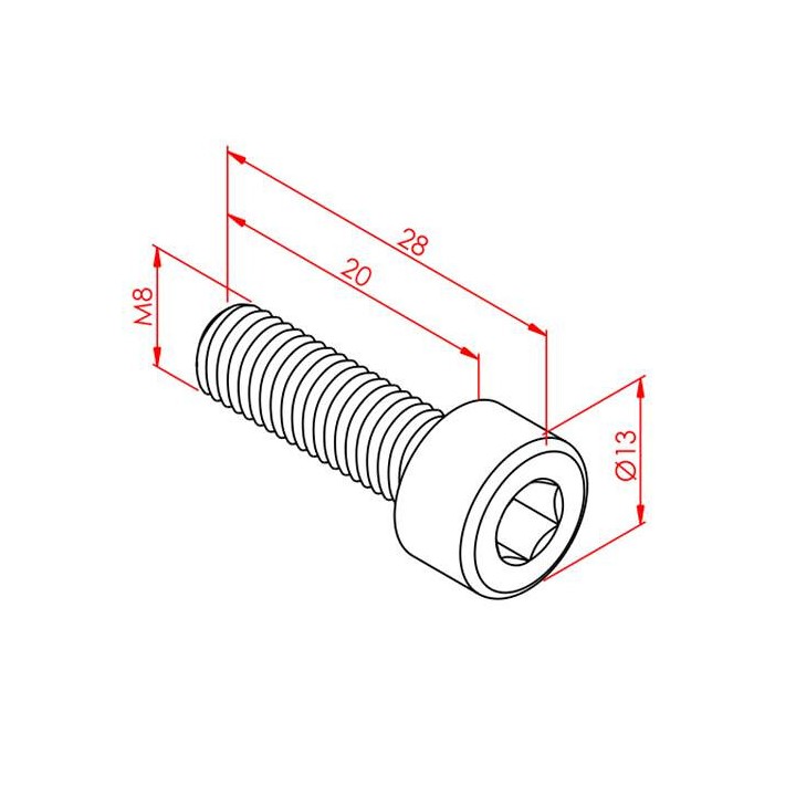 m8x20 İmbus Cıvata