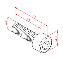 m8x25 İmbus Cıvata