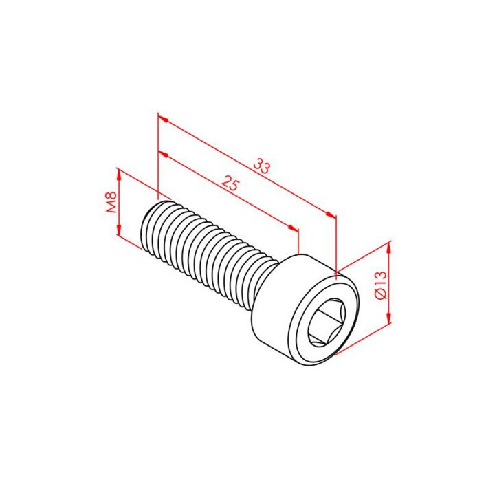 m8x25 İmbus Cıvata