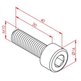 m10x30 İmbus Cıvata