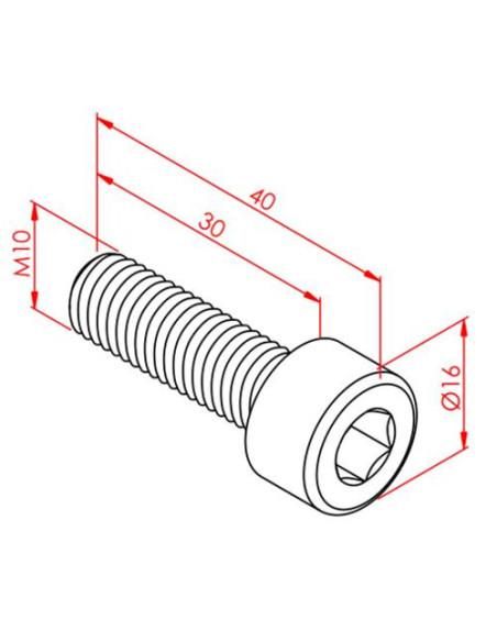 m10x30 İmbus Cıvata