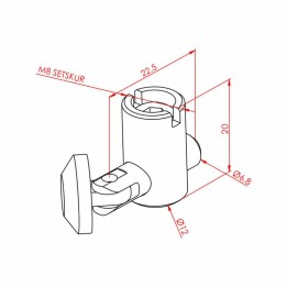 Çektirme Tip Bağlantı Parçası - Açılı K8
