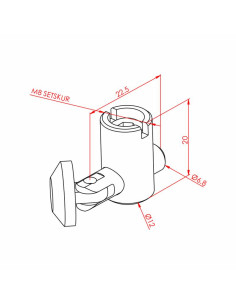 Çektirme Tip Bağlantı Parçası - Açılı K8