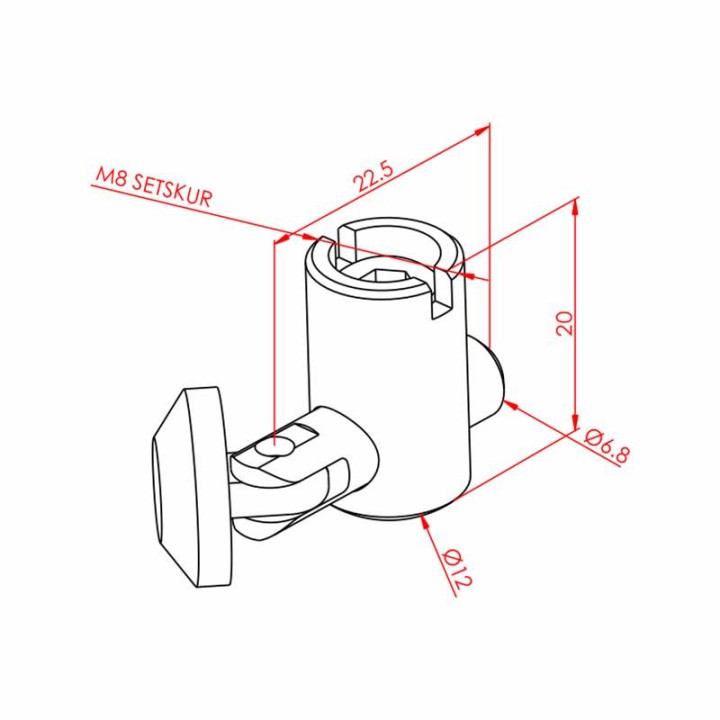 Çektirme Tip Bağlantı Parçası - Açılı K8