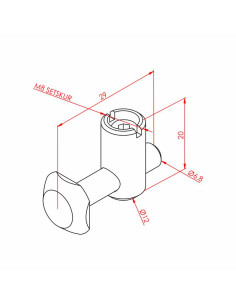Çektirme Tip Bağlantı Parçası - Düz K8 2