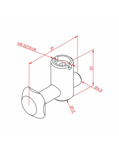 Çektirme Tip Bağlantı Parçası - Düz K8