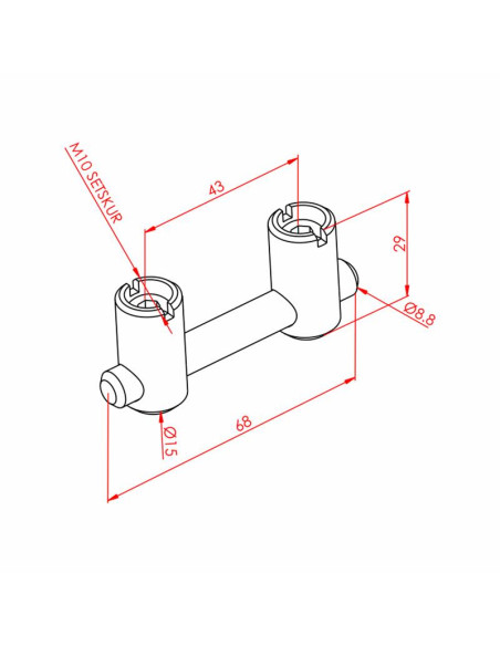 Çektirme Tip Bağlantı Parçası - Alın K10