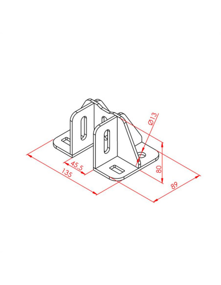 45x45 Ayak Yer Bağlantı Parçası