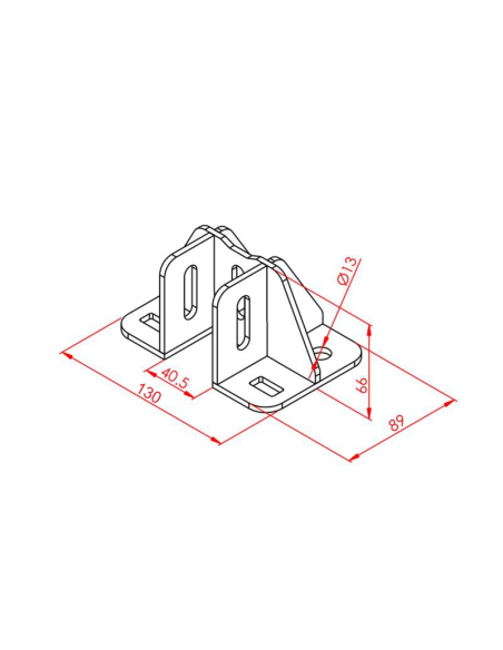40x40 Ayak Yer Bağlantı Parçası