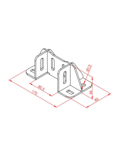 40x80 Ayak Yer Bağlantı Parçası 2