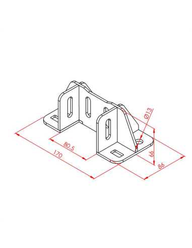 40x80 Ayak Yer Bağlantı Parçası