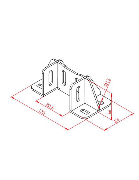 40x80 Ayak Yer Bağlantı Parçası