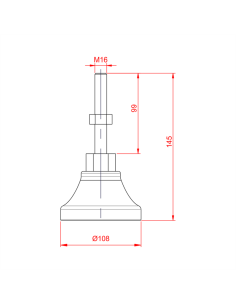M16x110 Plastik Ayak 2