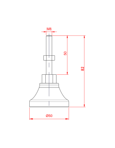 M8x45 Plastik Ayak 2