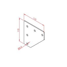 40X40 İki Yönlü Bağlantı Sacı