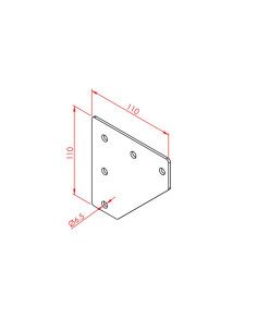 40X40 İki Yönlü Bağlantı Sacı