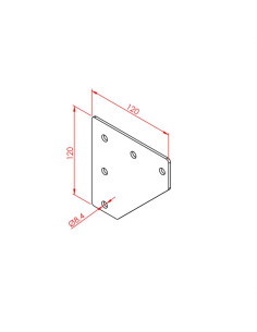 45x45 İki Yönlü Bağlantı Sacı