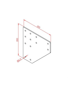 80x80 İki Yönlü Bağlantı Sacı