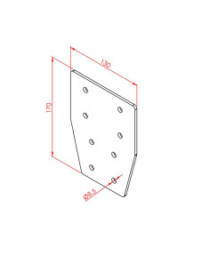 45x90 Üç Yönlü Bağlantı Sacı
