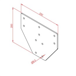 90x90 Üç Yönlü Bağlantı Sacı