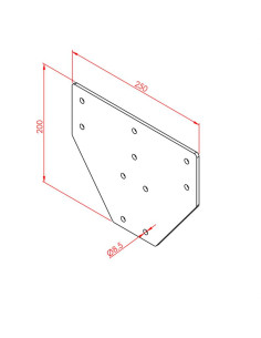 90x90 Üç Yönlü Bağlantı Sacı