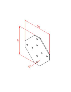 20x25 Dört Yönlü Bağlantı Sacı