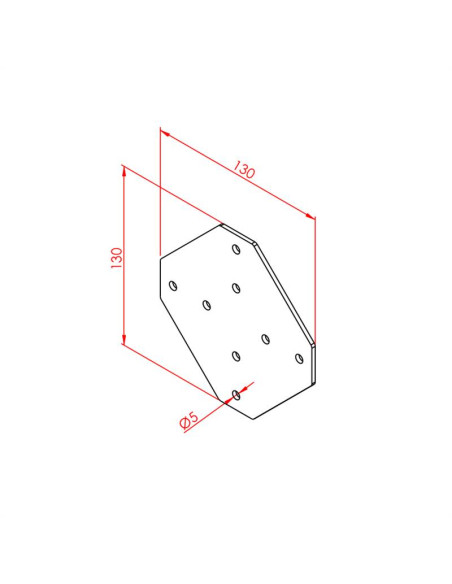 20x25 Dört Yönlü Bağlantı Sacı